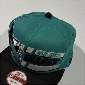 New Era San Jose Sharks 9FIFTY Snapback Cap Teal Black NHL Hockey